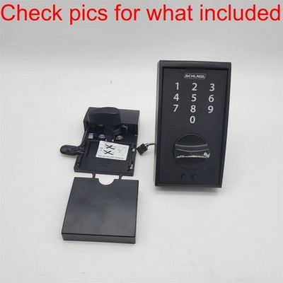 SCHLAGE BE375 CEN 622 Touch Keyless Electronic Deadbolt Lock, Matte Black