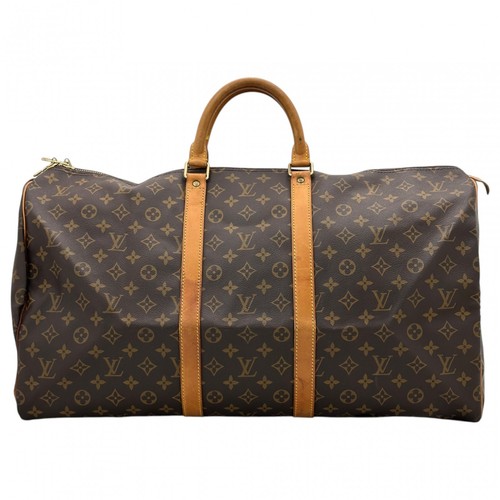 Auth Louis Vuitton Monogram Keepall 55 Boston Bag lv5447as