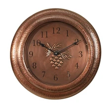 Park Designs Wall Clocks 20" Novelty Mechanical Valley Pine Analog Metal Brown