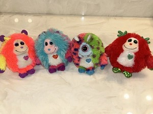 TY MONSTAZ Beanie Lot Jazzy Murphy Tinsel Monster 5" Plush Stuffed NO SOUND
