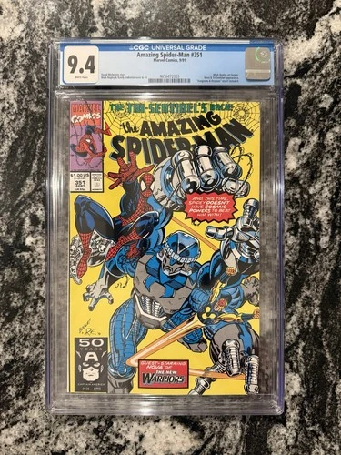 Amazing Spider-Man #351 CGC 9.4 Michelinie Emberlin Mark Bagley Art Begins!