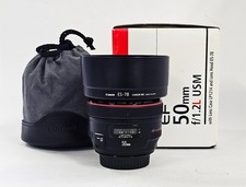 Canon EF 50mm f/1.2 L USM Lens 50.2 S/N 5850580 UC CODE MINT