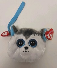 Ty Beanie Babies Boo Fashion Gear- Slush the Husky Wristlet,Coin Purse Blue Eyes