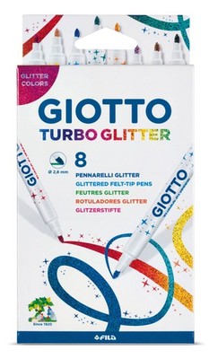 Giotto Turbo Glitter 8 Stück Glitzer Filzstifte