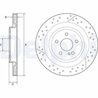 2X Bremsscheibe Delphi BG4958C FüR C117 CLA X156 GLA W176 Mercedes SLC Klasse