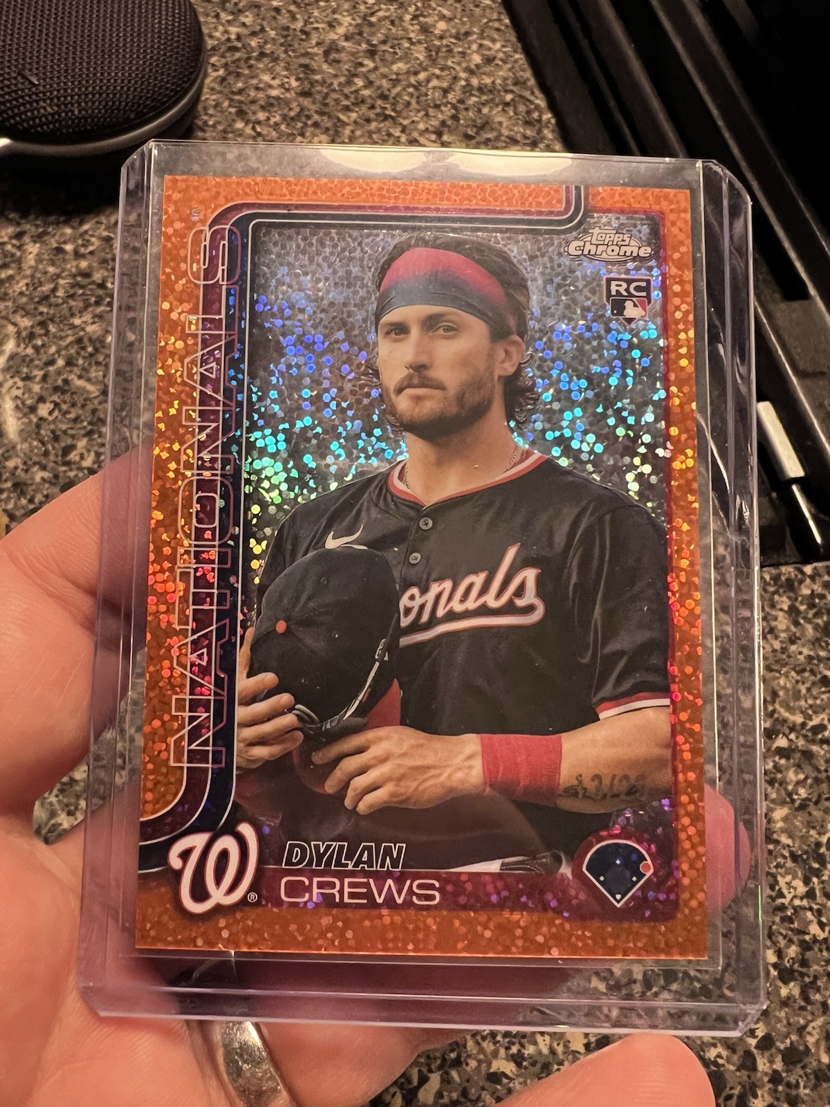 2025 Topps Chrome Sapphire Dylan Crews RC Orange Image Variation SP /25!! #146!!