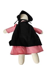 Traditional Amish Cloth Doll Plain Face Handmade USA 13.5 Made By Marcia Brown