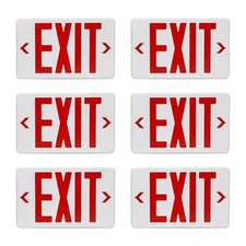 TANLUX Red Exit Sign, LED Emergency Exit Light with Battery Backup, UL Listed...