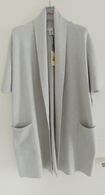 Max Studio Longcardigan mit offener Vorderseite in Hellgrau Gr. M Neu.