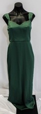 Azazie Women's Denice Sheath Pleated Chiffon Dress EH6 Eucalyptus Size A2 NWT