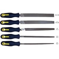 Feilenset 5-Teilig Flach, Halbrund, Dreikant, Vierkant, Rund