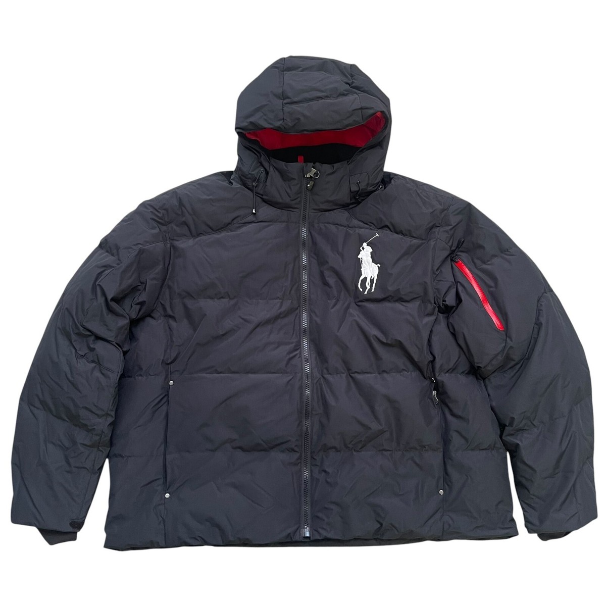 Polo Ralph Lauren Men's Removable Hood Big Pony Down Jacket Heavy