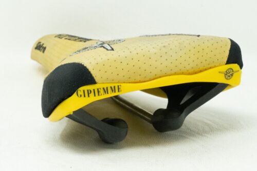 NOS GIPIEMME SINTRA SADDLE SEAT VINTAGE ROAD RACING BIKE BICYCLE VINTAGE YELLOW - Picture 4 of 6