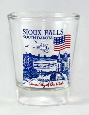 #ad SIOUX FALLS SOUTH DAKOTA GREAT AMERICAN CITIES COLLECTION SHOT GLASS SHOTGLASS $10.45