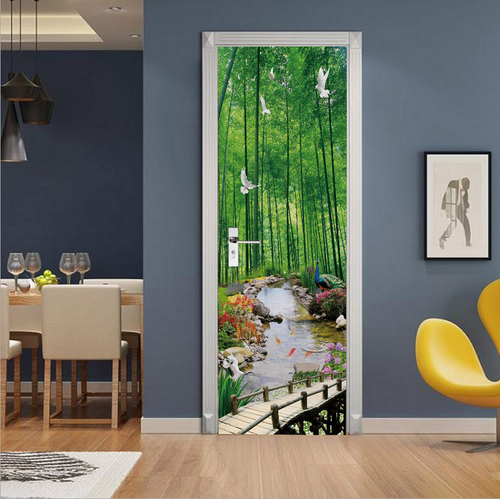PVC Sonnenblume Landschaft Kunst Wandtattoo Wandbild 3D Türaufkleber Zuhause Zimmer Dekor - Bild 80 von 95