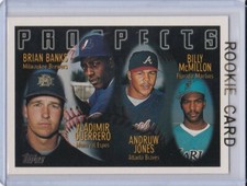 VLADIMIR GUERRERO ANDRUW JONES Quad ROOKIE CARD Topps Prospects Baseball RC!