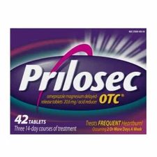 Prilosec OTC Frequent Heartburn Reducer Tablets, 14 Count - 3 Pack exp. 2026+