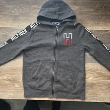 Tommy Hilfiger Youth Gray Full Zip Hoodie M 10/12