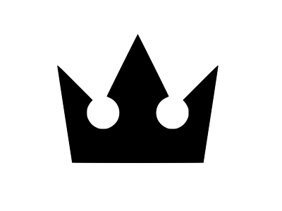 12x Kingdom Hearts Crown inspired logo Vinyl Stickers Decals 6 cm