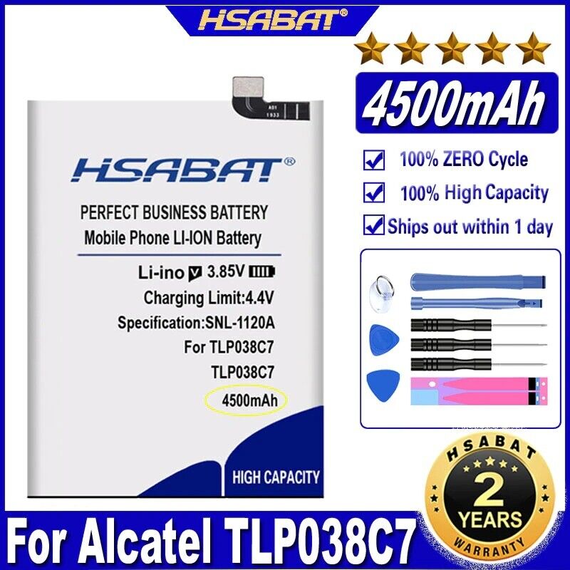 HSABAT TLP038C7 4500mAh Battery for Mobile Max 41% OFF Phone Sale special price Batteri Alcatel