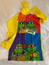 NEW Vintage Teenage Mutant Ninja Turtles Rain Jackets - Children's Sizes 4, 5, 6