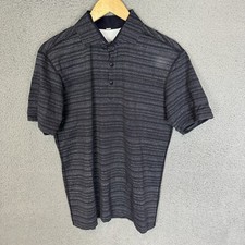 Lululemon Shirt Mens S Black Polo Short Sleeve Performance Stretch Golf
