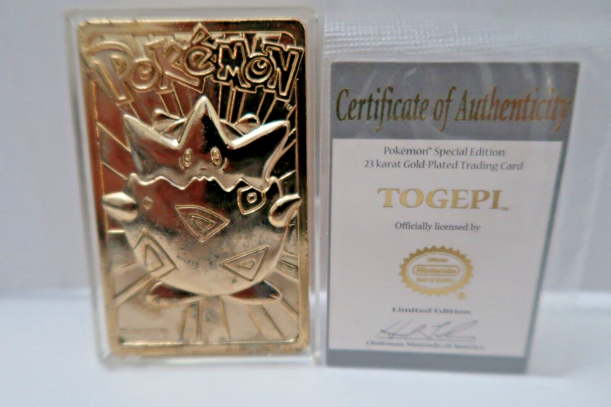 pokemon special edition 23 karat gold plated trading card togepi Rayquaza VMAX TG20/TG30 main image 0