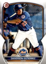 2023 Bowman Draft #BD127 Daiverson Gutierrez - NY Mets Baseball Card {NM-MT}