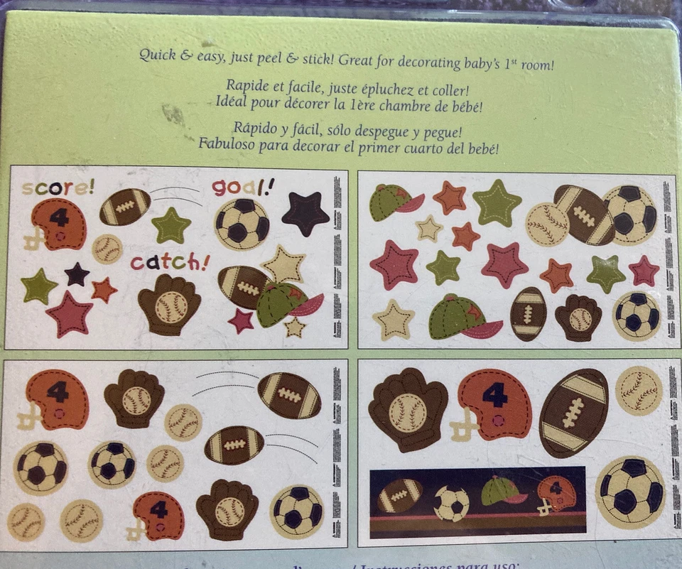 “My Little MVP” NOJO Removable Wall Decals-Football, Baseball, Soccer - Image 3 of 4