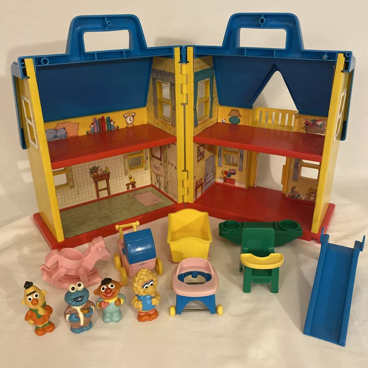 RARE Henson ILLCO SESAME STREET Playhouse Playset House Cookie