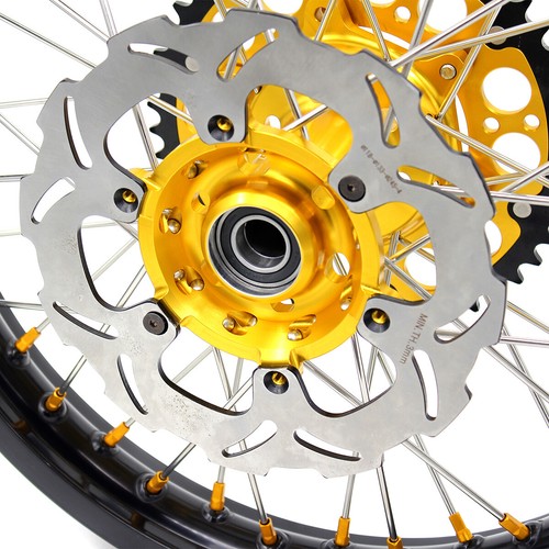 Juego de discos traseros llantas KKE 21/18"" Gold Nipple Enduro aptas para DRZ400SM 2005-2022 - Imagen 8 de 11