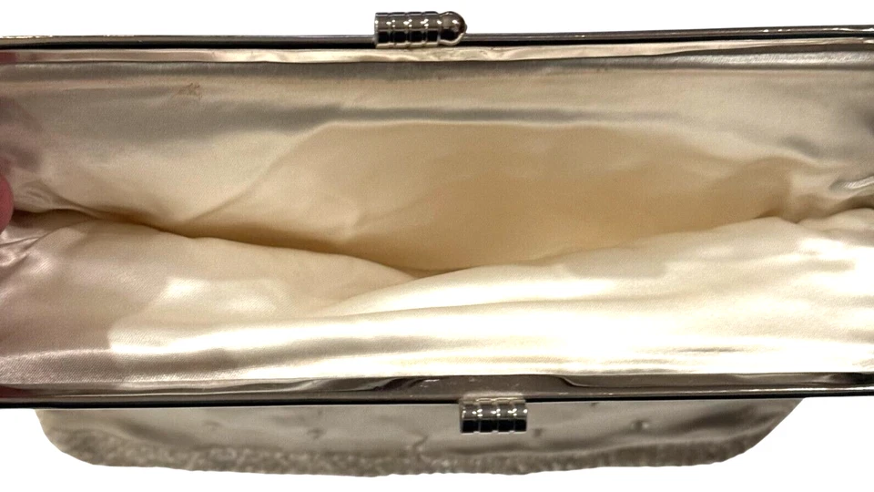 Винтажный очень редкий складной бумажник с блестками с двойными сумками 10 дюймов x 4 дюйма x 8 дюймов - Изображение 4 из 4