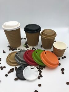 1000 x Ripple Brown Kraft Insulated 12oz Cup Disposable Coffee Tea Cups