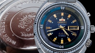 Japanese  Blue Watch Orient Red King Diver Original Automatic Stainless Steel