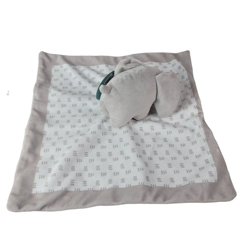 Pearhead Elephant Lovey Plush Gray 13" Snuggle Blanket Satin Security Sooth NWT - Picture 5 of 10