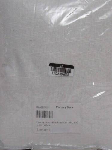 Pottery Barn Emery Linen Blackout Curtain, 100" x 84' White Color New