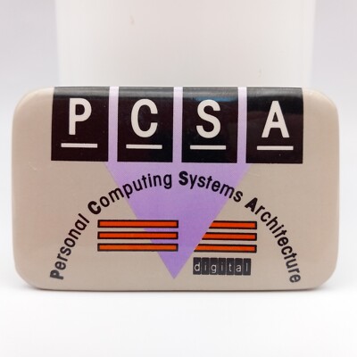 Vintage Personal Computing Systems Architecture Pinback Button PCSA Digital Pin