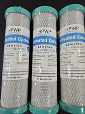 2.5 x 10" RV Water Filter Activated Carbon Block Push-Nipple Cartridge Replaces