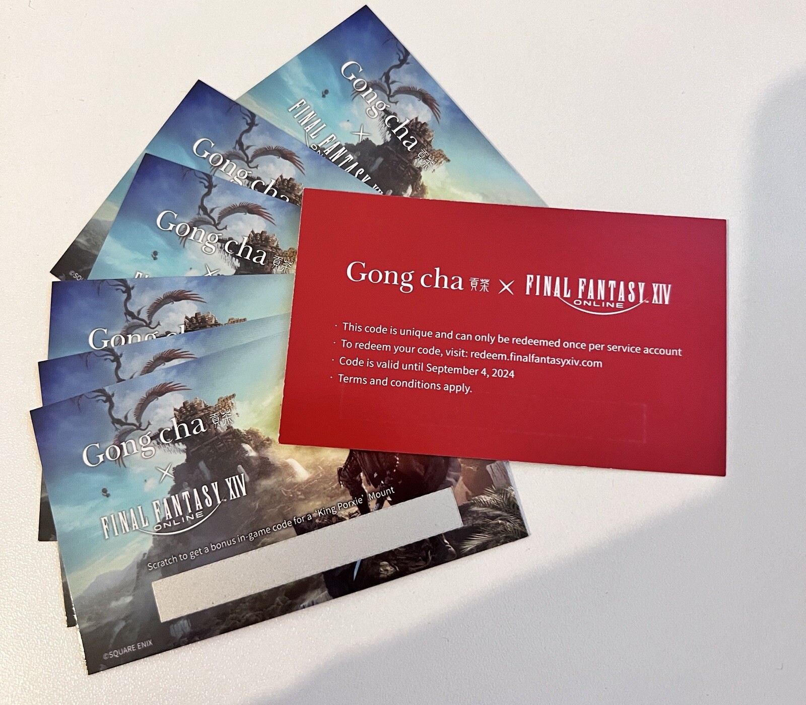 Final Fantasy XIV x Gong CHA FFXIV FF14 Porxie King Mount Scratch