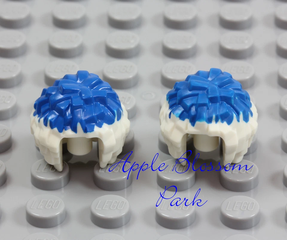 LEGO Minifig POM POM SET Series 1 Female Girl Cheerleader White Blue Top Poms - Image 2 of 4