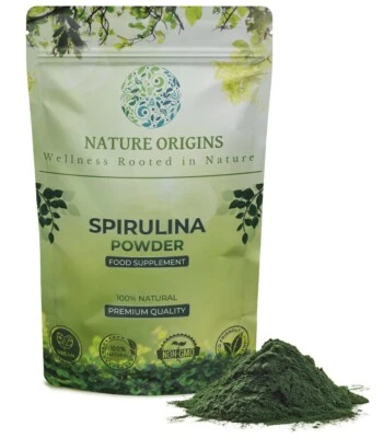 NATURE ORIGINS Organic Spirulina Powder high In Protein Cleanse & Detox Energy 50g - 1kg
