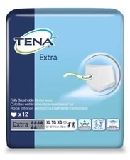 Tena Adult Absorbent Disposable Underwear, Pull On, X-Large, case of 48