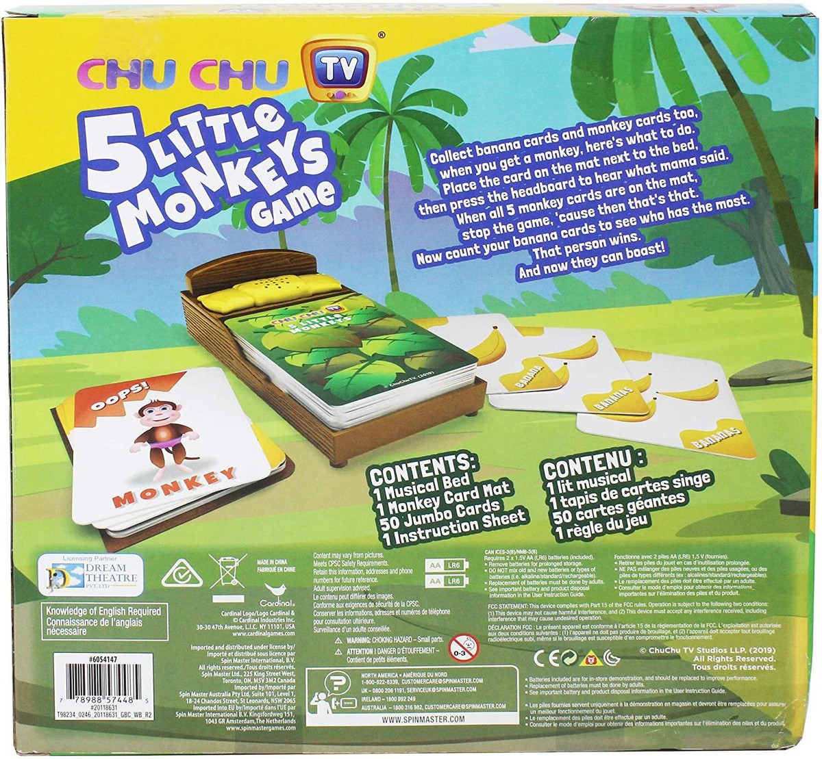 Chu Chu TV 5 Little Monkeys Game Ages 3+ Jumping On The Bed Chu Chu TV 5 Little Monkeys Game Ages 3+ Jumping On The Bed