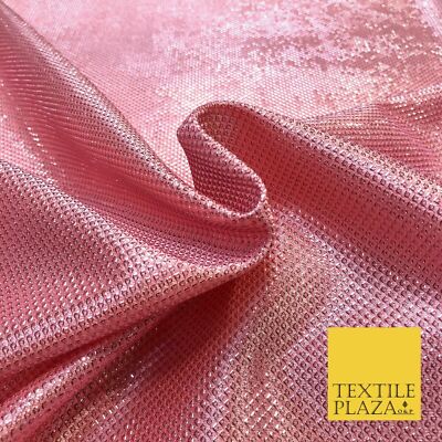 ROSA Lurex Struktur Schimmer Stoff 2 Wege Stretch Hintergrund Tanz Glitzer 1233