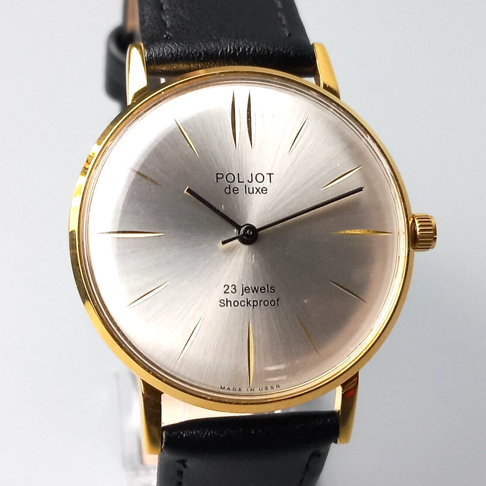 Reloj Pulsera Hombre Vintage Poljot De LUXE Ultra Delgado Soviético 23 Joyas Foto 2 de 4
