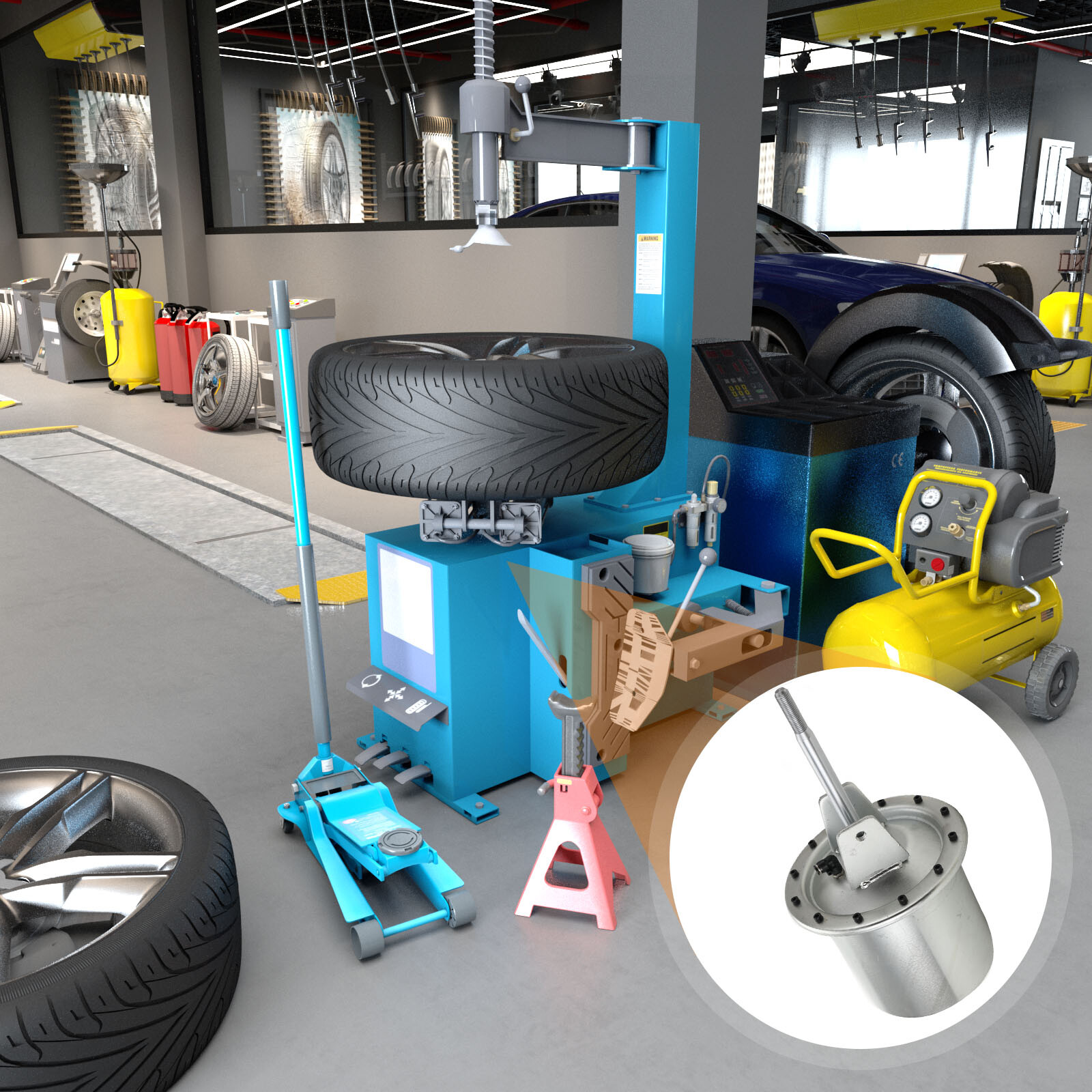 Universal Tire Changer Bead Breaker Cylinder Fully Assembled Stainless  Steel