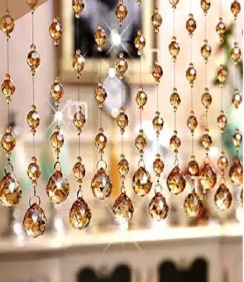 Golden Crystals 3ft Hanging Curtains for Decoration(10 Strings)