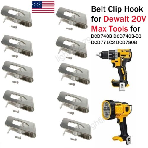 10 PCS Drill Belt Clip Hook For DEWALT 20V Max Tool DCD740B DCD740B-B3 DCD771C2 - Picture 3 of 11