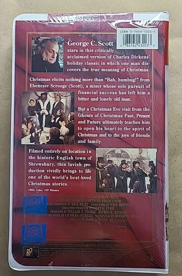 A Christmas Carol [1984] (VHS, 1995, Clamshell Case) - Image 2 of 3