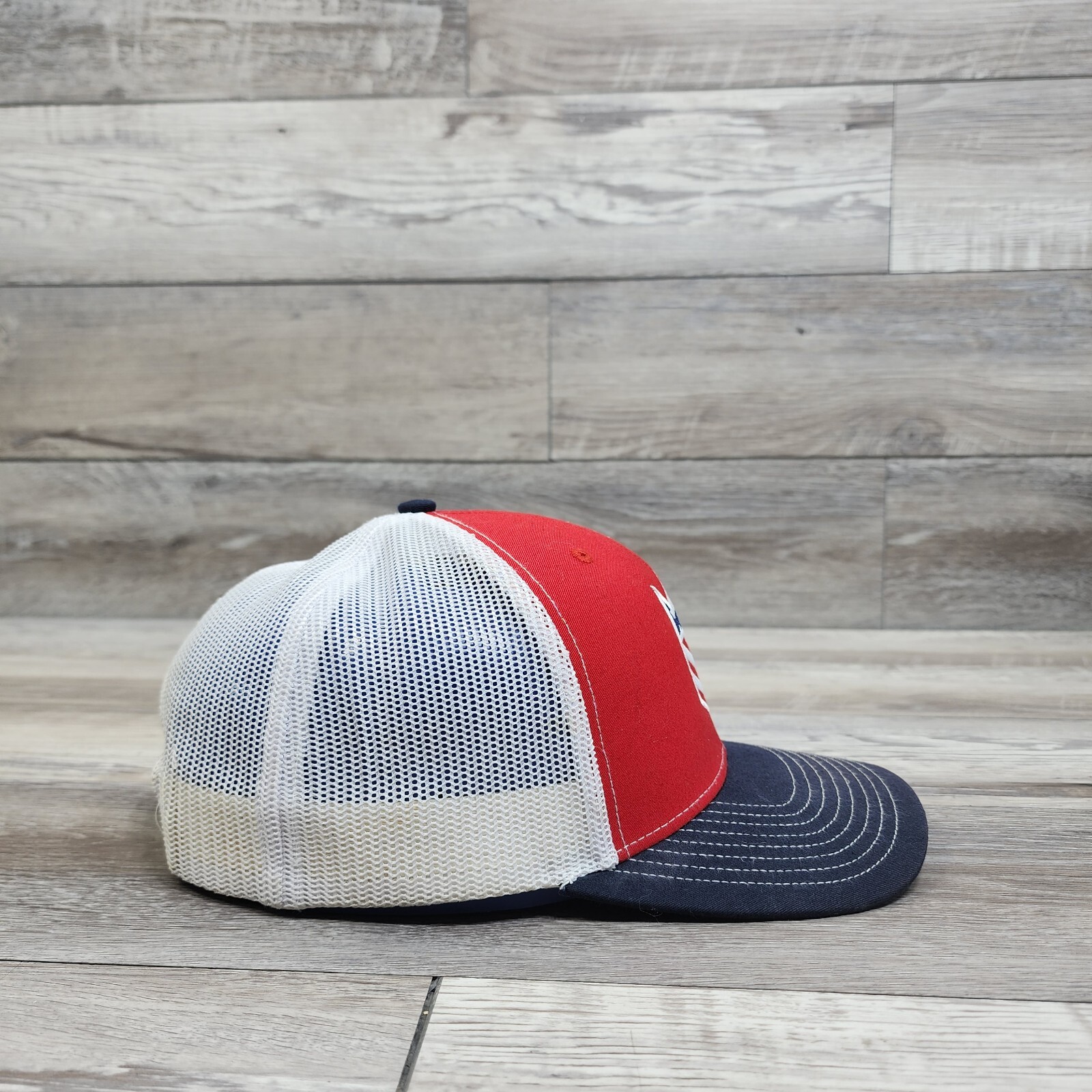 American Flag Patch Cap Hat Trucker Meshback Adju… - image 3